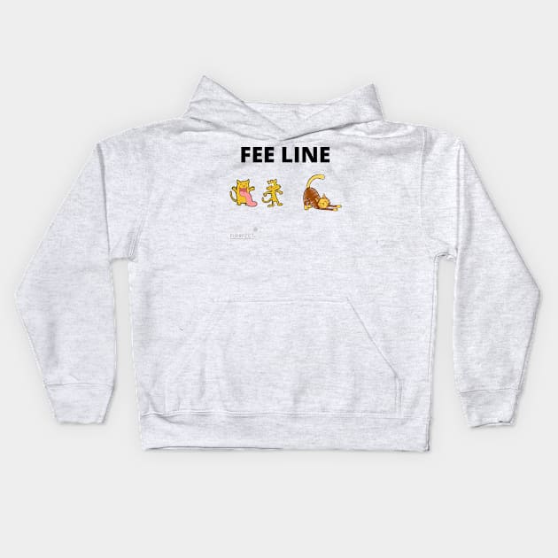 Fee Line Kids Hoodie by dmangelo